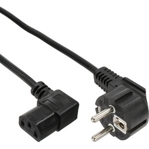 Kabel zasilający InLine 25pcs. Bulk-Pack InLine® Power Cable Type F German angled C13 right angled black 3m