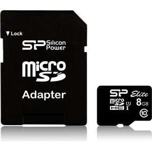 Karta Silicon Power Elite MicroSDHC 8 GB Class 10 UHS-I  (SP008GBSTHBU1V10-SP)