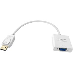 Adapter AV Vision VISION Professional installationstauglicher Adapter DisplayPort zu VGA - 30 JAHRE GARANTIE - Maximale Auflosung 1920 x 1080 - Keine Konvertierung von VGA zu DP - Hotplug - DP (M) zu VGA (F) - Gesamtlange 150 mm - Aussendurchmesser 5,5 mm