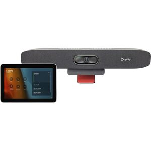 Poly Studio - Fur Microsoft Teams - Small Room Kit - Kit fur Videokonferenzen (Poly GC8 Touchcontroller, Poly Studio R30 video bar) - Zoom Certified, Zertifiziert fur Microsoft Teams - Sand