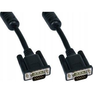 Kabel Cables Direct 1m SVGA kabel VGA VGA (D-Sub) Czarny, Srebrny