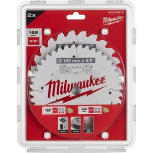 Milwaukee Cutting disc 165x15.87mm, 24 teeth, 40 teeth. Milwaukee (for battery tool) (4932471311, 4932471312) 2PCS.