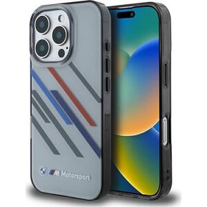 BMW BMW BMHCP16L23HTRAG iPhone 16 Pro 6.3" szary/grey hardcase Motosport IML Random Stripes