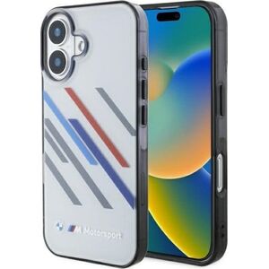 BMW BMW BMHCP16S23HTRAG iPhone 16 6.1" szary/grey hardcase Motosport IML Random Stripes