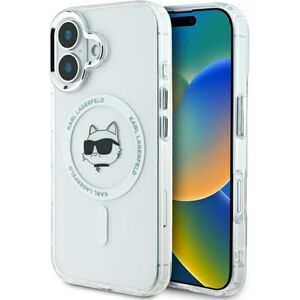 Karl Lagerfeld Karl Lagerfeld KLHMP16SHLSCHH iPhone 16 6.1" biały/white hardcase IML Metal Choupette Head MagSafe