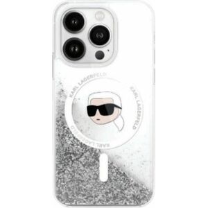 Karl Lagerfeld Karl Lagerfeld KLHMP16LLGKISGH iPhone 16 Pro 6.3" hardcase transparent Liquid Glitter Karl Head Magsafe