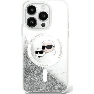 Karl Lagerfeld Karl Lagerfeld KLHMP16XLGKCSGH iPhone 16 Pro Max 6.9" hardcase transparent Liquid Glitter Karl&Choupette Head Magsafe