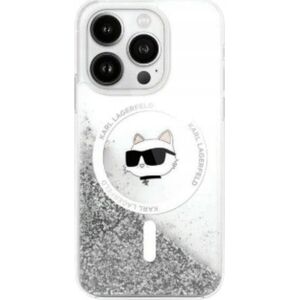 Karl Lagerfeld Karl Lagerfeld KLHMP16SLGCHSGH iPhone 16 6.1" hardcase transparent Liquid Glitter Choupette Head Magsafe