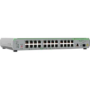 Switch Allied Telesis Allied Telesis CentreCOM AT-GS910/26XST - Switch - unmanaged - 24 x 10/100/1000 + 1 x 100/1000/2,5 G/5 G/10 G (Uplink) + 1 x 1 Gigabit/10 Gigabit SFP+ (Uplink) - an Rack montierbar