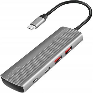 LogiLink LogiLink USB 3.2 Gen2 Hub 7+1-Port aluminium