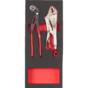 Sourcing MILWAUKEE FOAM INSERT WITH ADJUSTABLE AND CLAMPING PLIERS - FOR TOOL CARTS