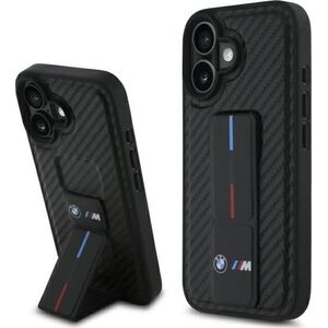 BMW BMW BMHCP16SGSPCCK iPhone 16 6.1" czarny/black hardcase M Grip Stand Smooth and Carbon
