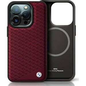 BMW BMW BMHMP16X23RDDR iPhone 16 Pro Max 6.9" czerwony/red hardcase Sign Leather Diamond Metal Logo MagSafe
