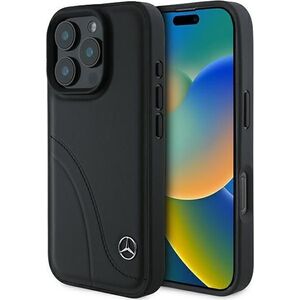 Mercedes Mercedes MEHCP16L23RBCSK iPhone 16 Pro 6.3" czarny/black hardcase MB Curved Stitches Leather