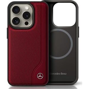 Mercedes Mercedes MEHMP16X23RBGVR iPhone 16 Pro Max 6.9" czerwony/red hardcase MB Wood Imitation Leather MagSafe