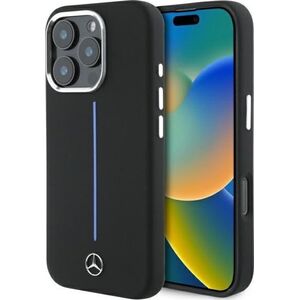 Mercedes Mercedes MEHMP16L23SUMBK iPhone 16 Pro 6.3" czarny/black hardcase Silicone Blue Stripe MagSafe