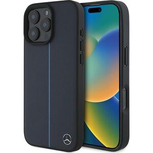 Mercedes Mercedes MEHMP16X23RURBV iPhone 16 Pro Max 6.9" granatowy/navy hardcase MB Blue Line Leather MagSafe