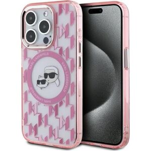 Karl Lagerfeld Karl Lagerfeld KLHMP15LHMCKMHP iPhone 15 Pro 6.1" różowy/pink IML Monogram Karl&Choupette Head MagSafe
