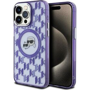 Karl Lagerfeld Karl Lagerfeld KLHMP15LHMCKMHU iPhone 15 Pro 6.1" fioletowy/purple IML Monogram Karl&Choupette Head MagSafe