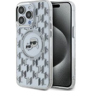 Karl Lagerfeld Karl Lagerfeld KLHMP15XHMCKMHT iPhone 15 Pro Max 6.7" przezroczysty/transparent IML Monogram Karl&Choupette Head MagSafe