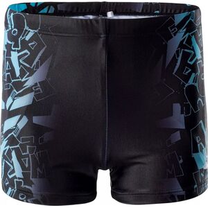 AquaWave Dziecięce bokserki kąpielowe Aquawave ATOS JR black scuba blue logo print rozmiar 164