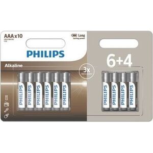Philips Philips LR03A10BP/10, Single-use battery, AAA, Alkaline, 1.5 V, 10 pc(s), 5 year(s)