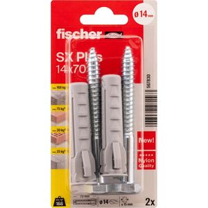 Fischer FISCHER dowels with screws SX Plus S, 14x70 mm, 2 pcs.