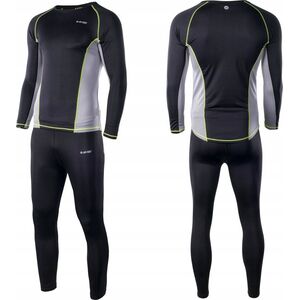 Hi-Tec Bielizna termoaktywna męska zestaw bluza spodnie kalesony legginsy Hi-tec Kamo set czarna rozmiar XXXL