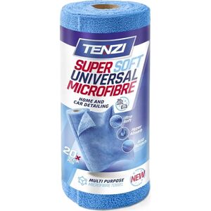Tenzi ÅCIERECZKI Z MIKROFIBRY 35*35CM NA ROLCE NIEBIESKIE 20 SZT