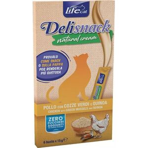 Life Pet Care LIFE CAT DELI SNACK NATURAL CREAM 6x15g   CHICKEN /12