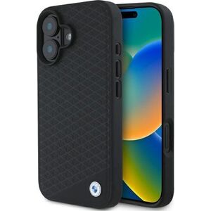 BMW BMW BMHMP16S23RDDK iPhone 16 6.1"         czarny/black hardcase Sign Leather Diamond Metal Logo MagSafe