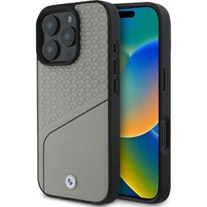 BMW BMW BMHMP16X23RDCLG iPhone 16 Pro Max     6.9" szary/grey hardcase Sign Leather Textured and Line MagSafe