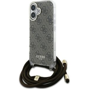 Guess Guess GUHCP16SHC4SEW iPhone 16 6.1"       brązowy/brown hardcase Crossbody Cord 4G Print