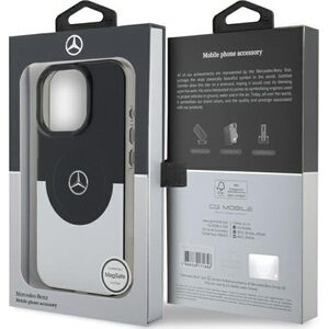 Mercedes Mercedes MEHMP16L23HBIGK iPhone 16 Pro    6.3" czarny srebrny/black silver hardcase Doubel Layer BiColor MagSafe