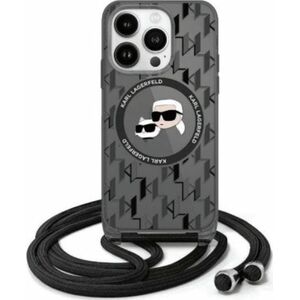 Karl Lagerfeld Karl Lagerfeld KLHMP16XHCKCKLCK iPhone    16 Pro Max 6.9" czarny/black hardcase IML Crossbody Monogram Karl & Choupette Head MagSafe