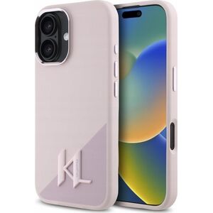 Karl Lagerfeld Karl Lagerfeld KLHMP16SSCMKMPCP iPhone    16 6.1" różowy/pink hardcase Silicone Shadow Metal Initial MagSafe