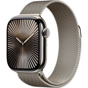 Smartwatch Apple Watch 10 GPS + Cellular 42mm Natural Titanium Milanese Loop Szary  (MWXF3QF/A)