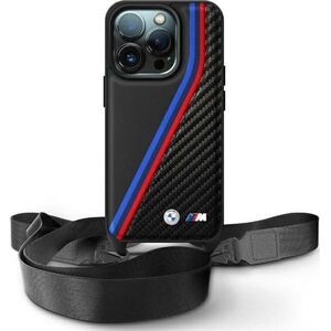 BMW BMW BMHCP16L23PSVTK iPhone 16 Pro 6.3"    czarny/black hardcase M Edition Carbon Tricolor Lines & Strap