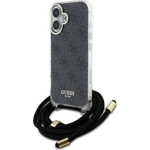 Guess Guess GUHCP16SHC4SEK iPhone 16 6.1"       czarny/black hardcase Crossbody Cord 4G Print