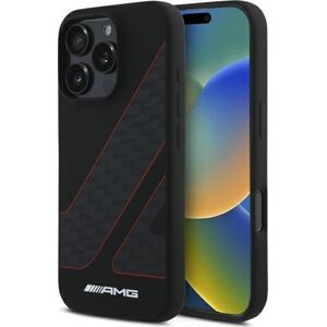 Mercedes AMG AMHMP16L2SCFR iPhone 16 Pro 6.3"      czarny/black hardcase Checkered Flag Pattern MagSafe