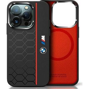 BMW BMW BMHMP16X23SHER iPhone 16 Pro Max      6.9" czarny/black hardcase Silicone Hexagon Red Line MagSafe