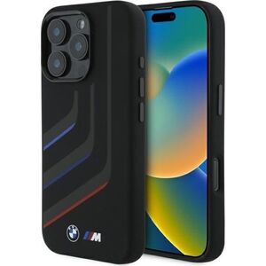 BMW BMW BMHMP16X23SLIK iPhone 16 Pro Max      6.9" czarny/black hardcase Silicone Turning Lines MagSafe