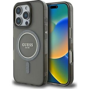 Guess Guess GUHMP16LHFGEREK iPhone 16 Pro 6.3"  czarny/black hardcase IML Glitter Circle MagSafe