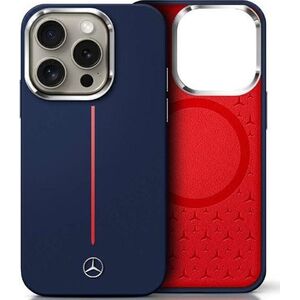 Mercedes Mercedes MEHMP16X23SUMRV iPhone 16 Pro    Max 6.9" granatowy/navy hardcase Silicone Red Stripe MagSafe