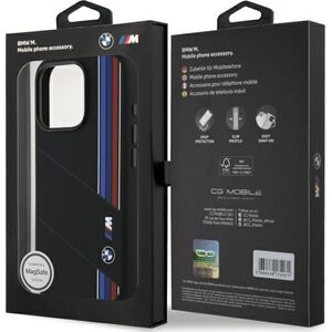 BMW BMW BMHMP16L23SCUK iPhone 16 Pro 6.3"     czarny/black hardcase Silicone Cut Tricolor Lines MagSafe