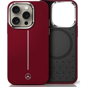Mercedes Mercedes MEHMP16X23SUMSR iPhone 16 Pro    Max 6.9" czerwony/red hardcase Silicone White Stripe MagSafe