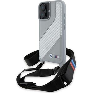 BMW BMW BMHCP16S23PSCCG iPhone 16 6.1"        szary/grey hardcase M Edition Carbon Stripe & Strap