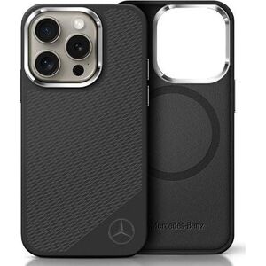 Mercedes Mercedes MEHMP16X23SUGDK iPhone 16 Pro    Max 6.9" czarny/black hardcase Silicone Tonal Logo Wood Pattern MagSafe