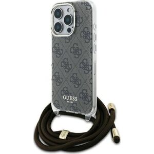 Guess Guess GUHCP16LHC4SEW iPhone 16 Pro 6.3"   brązowy/brown hardcase Crossbody Cord 4G Print