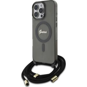 Guess Guess GUHMP16LHCTSGNSK iPhone 16 Pro      6.3" czarny/black hardcase Crossbody Cord Script MagSafe